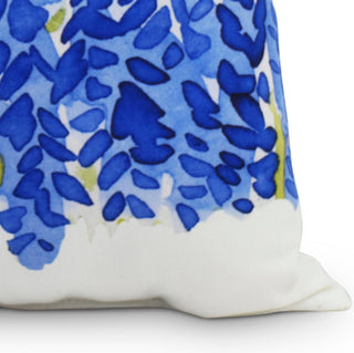 Flower Bell Bunch Decorative Floral Throw Pillow, Blue, 20"