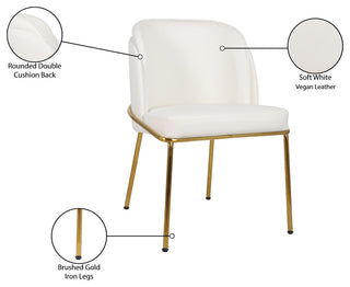 Jagger Upholstered Dining Chair, White, Set of 2