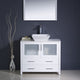 Torino 36" White Modern Bathroom Vanity With Vessel Sink, FFT1044CH