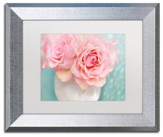 Cora Niele 'Pink Rose Bouquet' Matted Framed Art