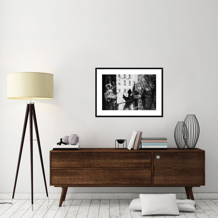 "Venice Reflections" Framed Digital Print by Sasa Krusnik, 38"x28"