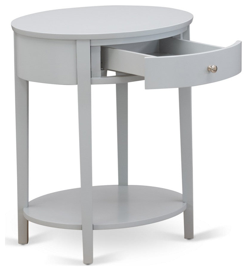 Nightstand, 1 Drawer, Stable, Sturdy Constructed Urban Gray Finish