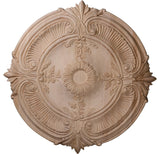 20"OD x 1 3/4"P Carved Acanthus Leaf Ceiling Medallion, Red Oak