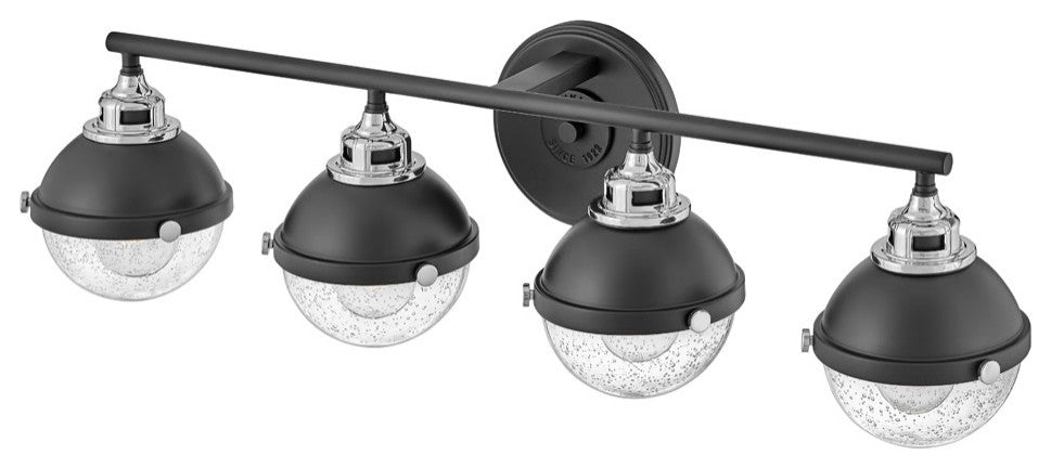 Hinkley Lighting 5174 Fletcher 4 Light 32"W Bathroom Vanity Light - Black