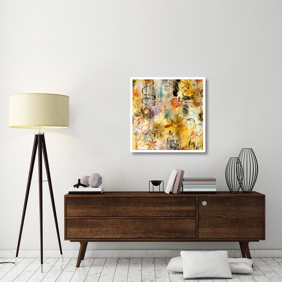 "Garden of wonderful Dreams" Digital Paper Print by Joan Elan Davis, 32"x32"