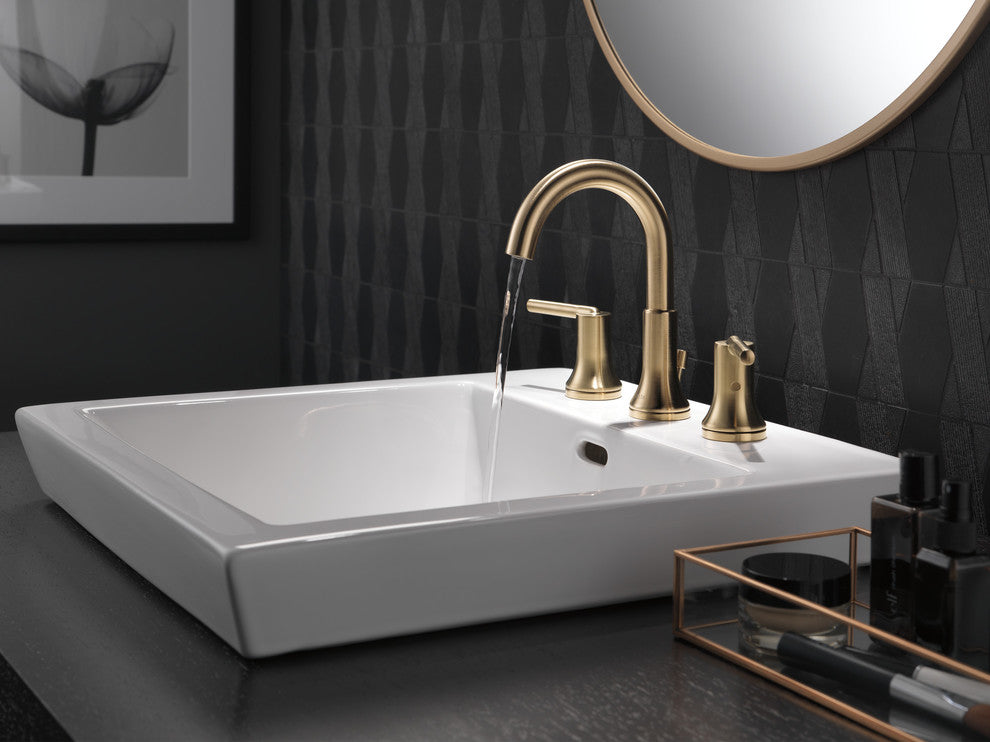 Delta Trinsic 2 Handle Widespread Faucet, Champagne Bronze, 3559-CZMPU-DST