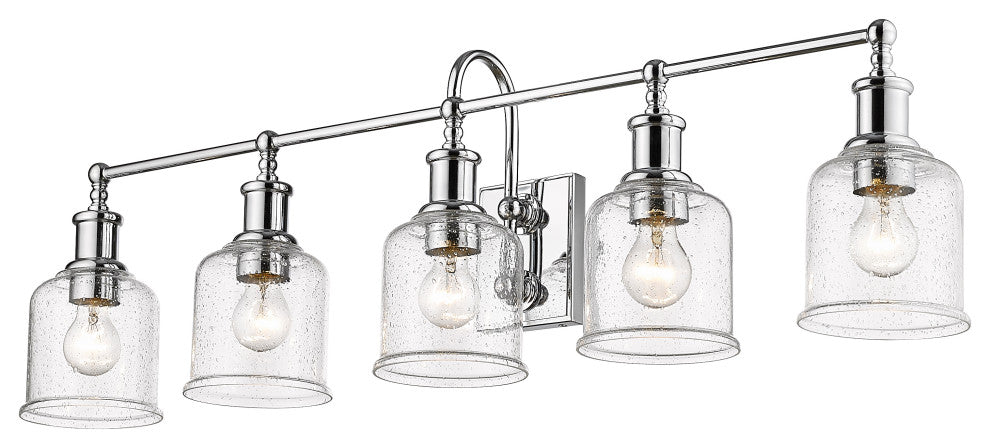 Zlite 734-5V-CH 5-Light Vanity, Clear Seedy