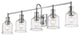 Zlite 734-5V-CH 5-Light Vanity, Clear Seedy
