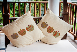 18" x 18" Apples Indoor/Outdoor Polyester Throw Pillow, Olive