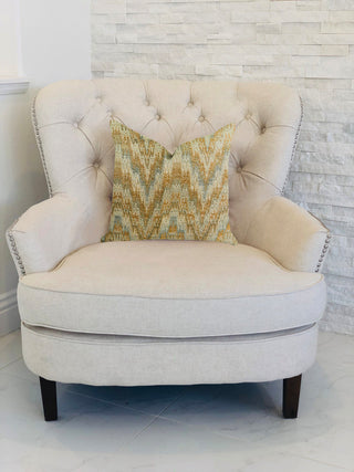 Designer Ripple Luxury Throw Pillow, 16"x16"