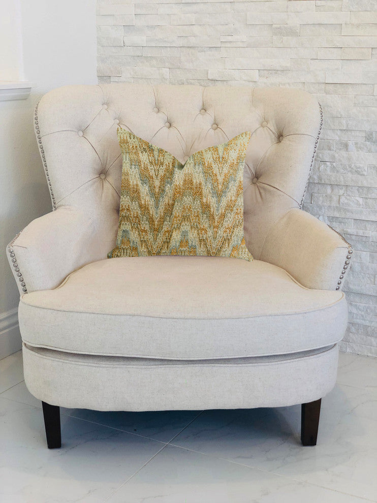 Designer Ripple Luxury Throw Pillow, 16"x16"