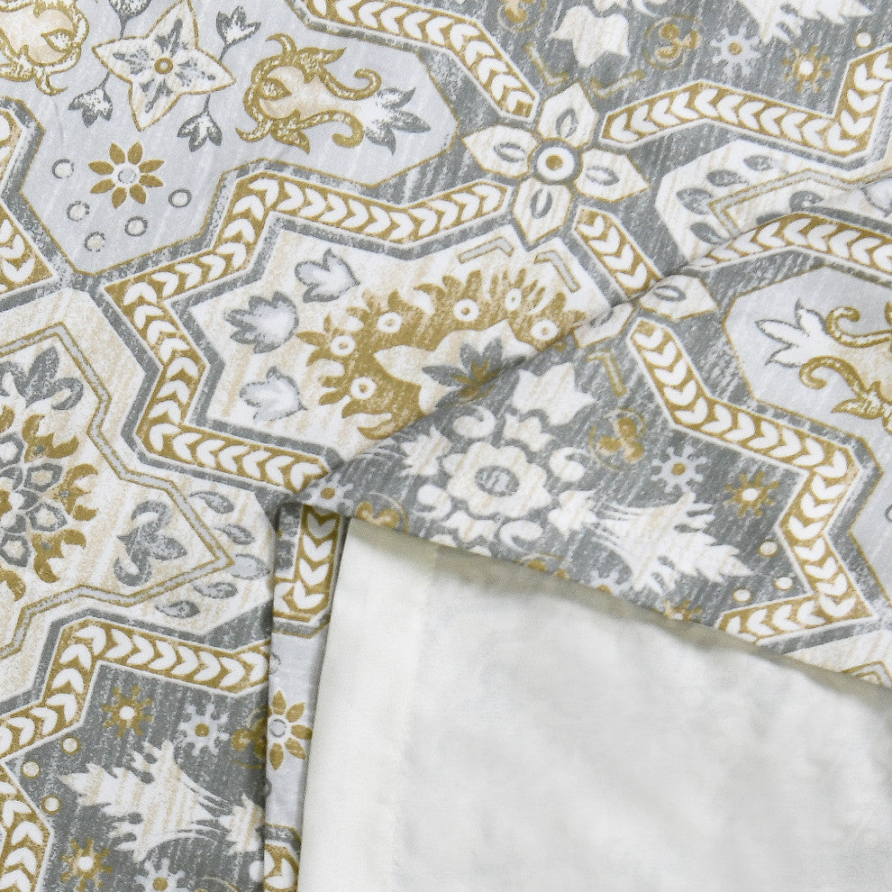 Printed Microfiber 2 Piece Curtain Set, Lanza, 60" X 84"