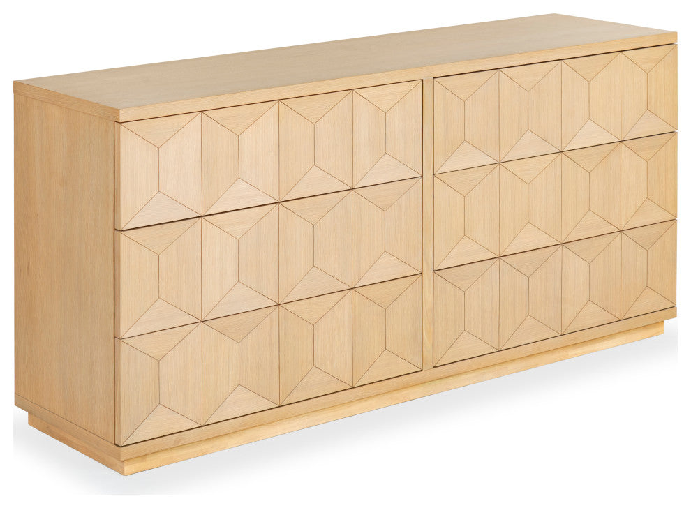 Safavieh Couture Deziree Wood 6 Drawer Dresser, Natural