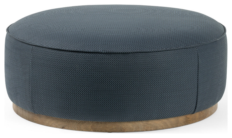 Sinclair Large Round Ottoman-Cobalt