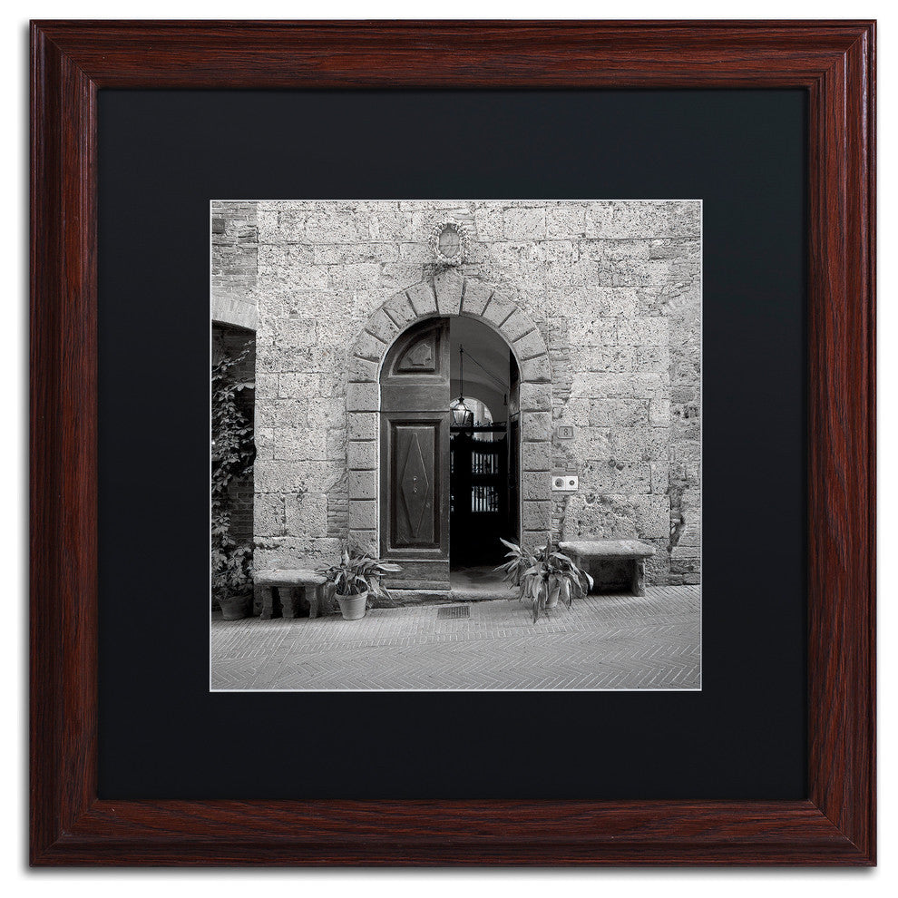 Alan Blaustein ''Tuscany I'' Art, Wood Frame, Black Mat, 16x16