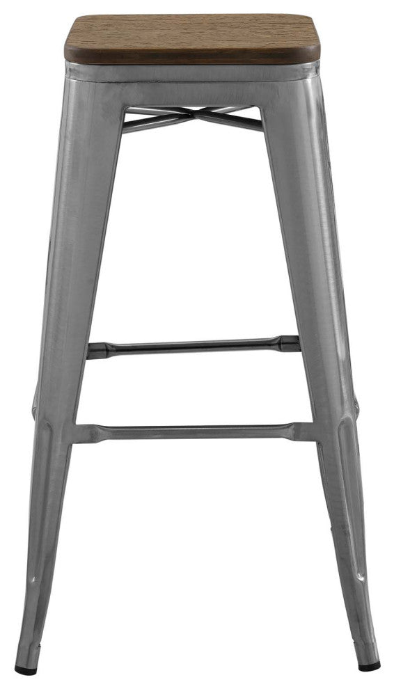 Promenade Bar Stool Set of 4-Gunmetal