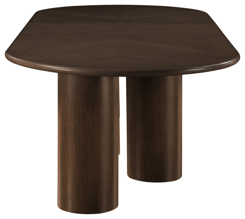Dolan Rubberwood and Veneer Dining Table, Brown
