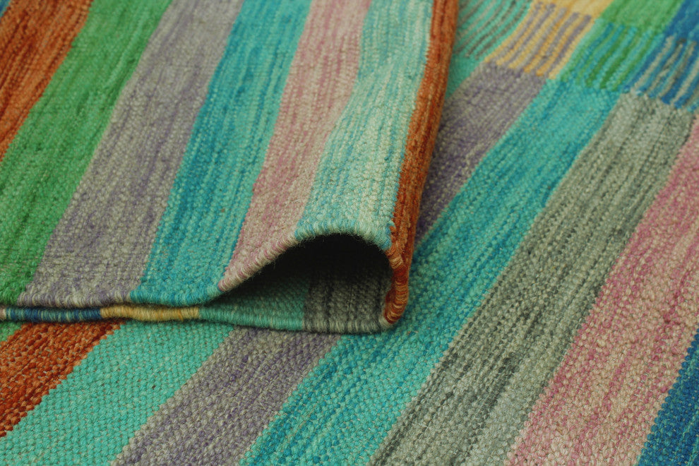 Winchester Kilim Aijaz Blue/Rust Rug, 5'0x6'7