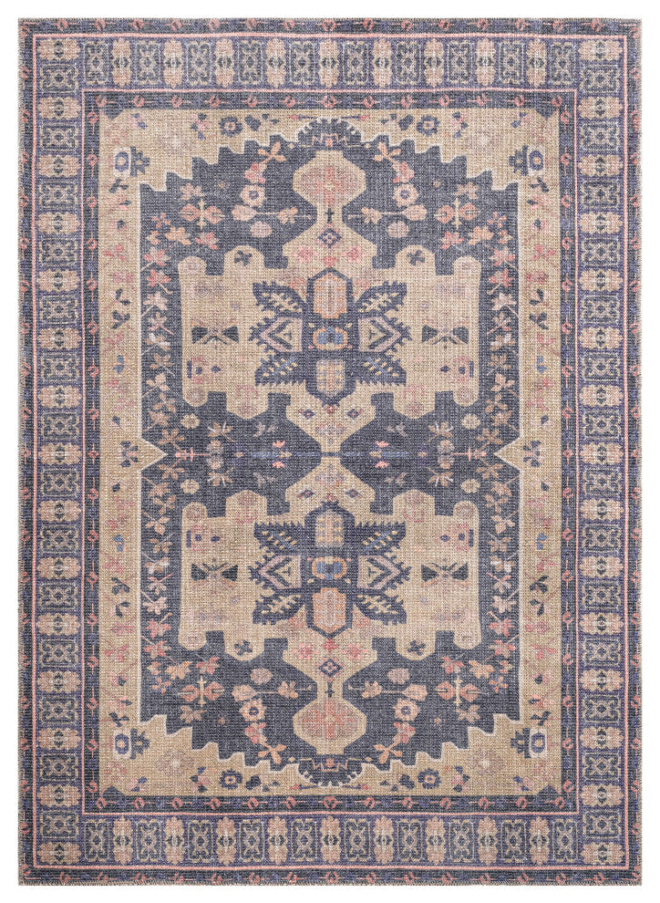 VER03 Vera Purple Power Loomed Indoor Area Rug, Purple, 2'6" X 9'