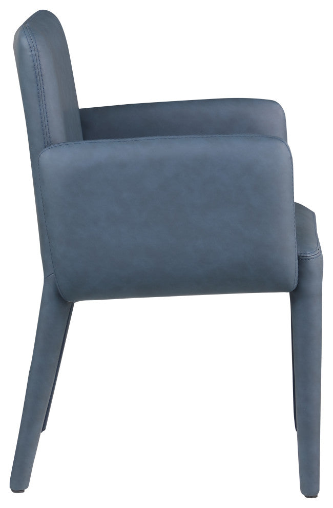 Pelle Faux Leather Accent/Dining Chair, Navy