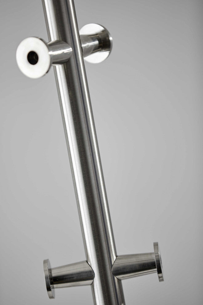 30.71" X 41.34" X 71" Brushed Steel Coat Rack