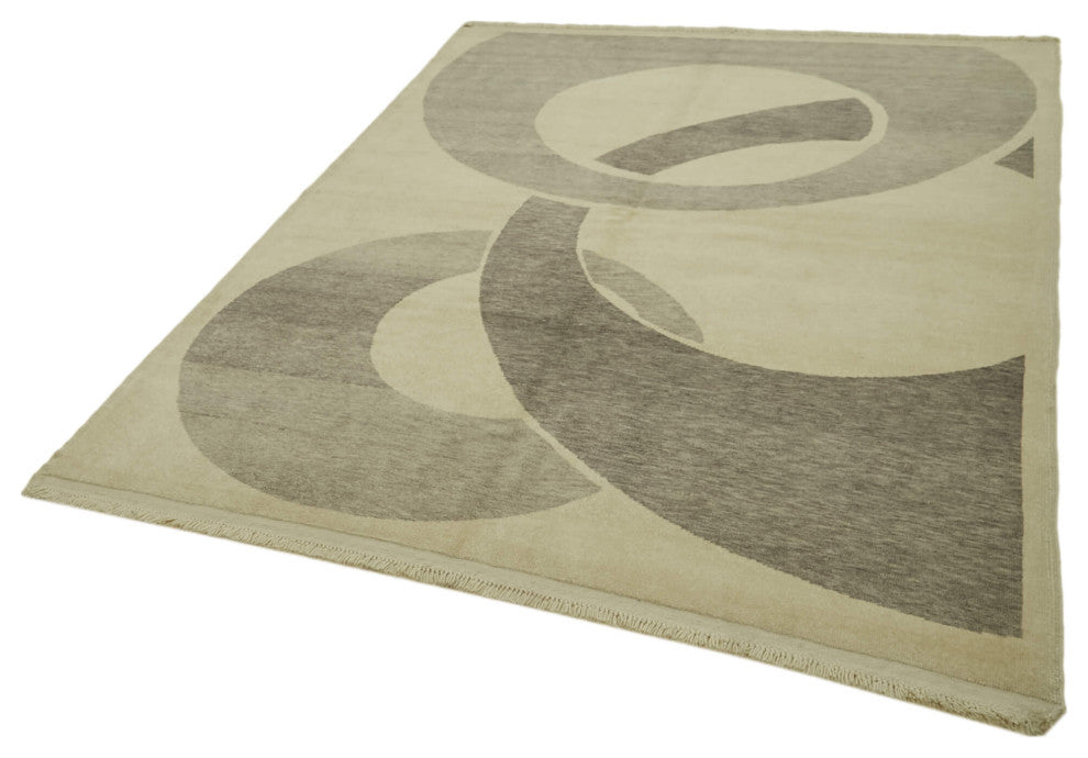 Rug N Carpet - Handmade Oriental 5' 11'' x 8' 2'' Wool Oushak Area Rug
