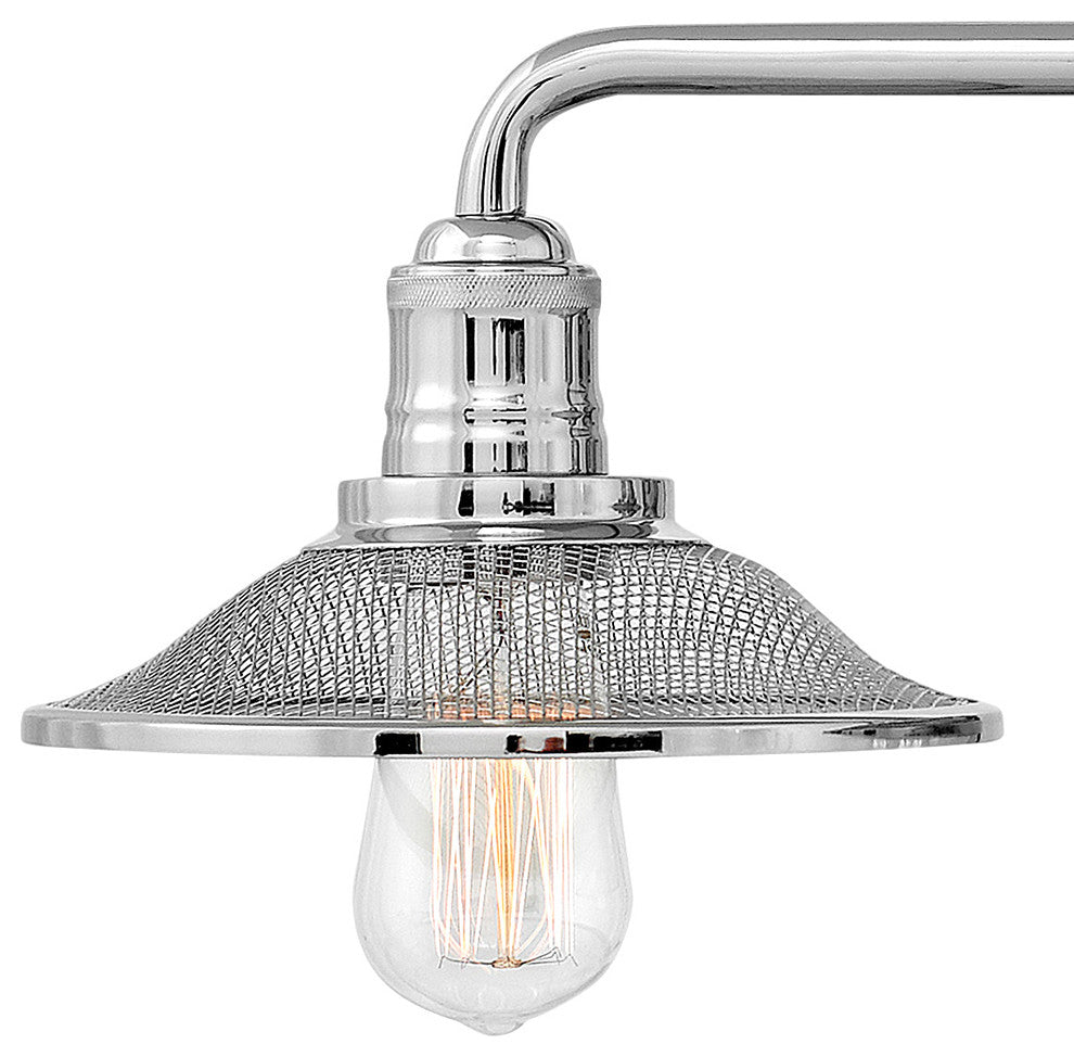 Hinkley Rigby Medium Three Light Vanity, Polished Nickel