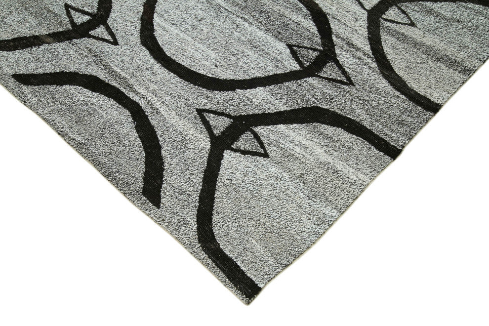 Rug N Carpet - Handmade Turkish 8' 2'' x 10' 4'' Modern Design Wool Kilim Rug