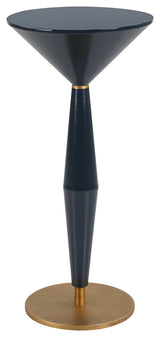 Uttermost - 24007 - Accent Table - Luster - Navy Blue With Antique Brass