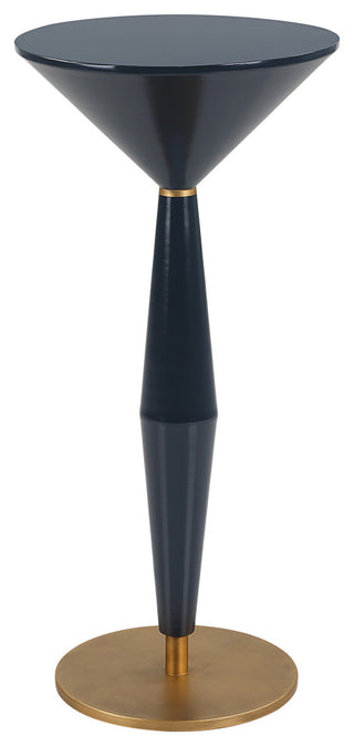 Uttermost - 24007 - Accent Table - Luster - Navy Blue With Antique Brass