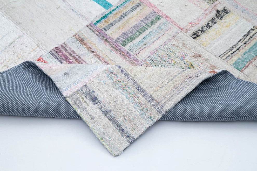 Rug N Carpet - Handmade Turkish 8' 2'' x 12' 0'' Vintage Patchwork Kilim Rug