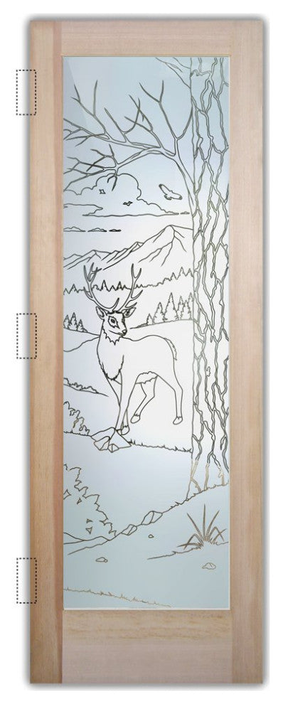 Interior Prehung Door or Interior Slab Door - Wandering White Tail - Douglas...
