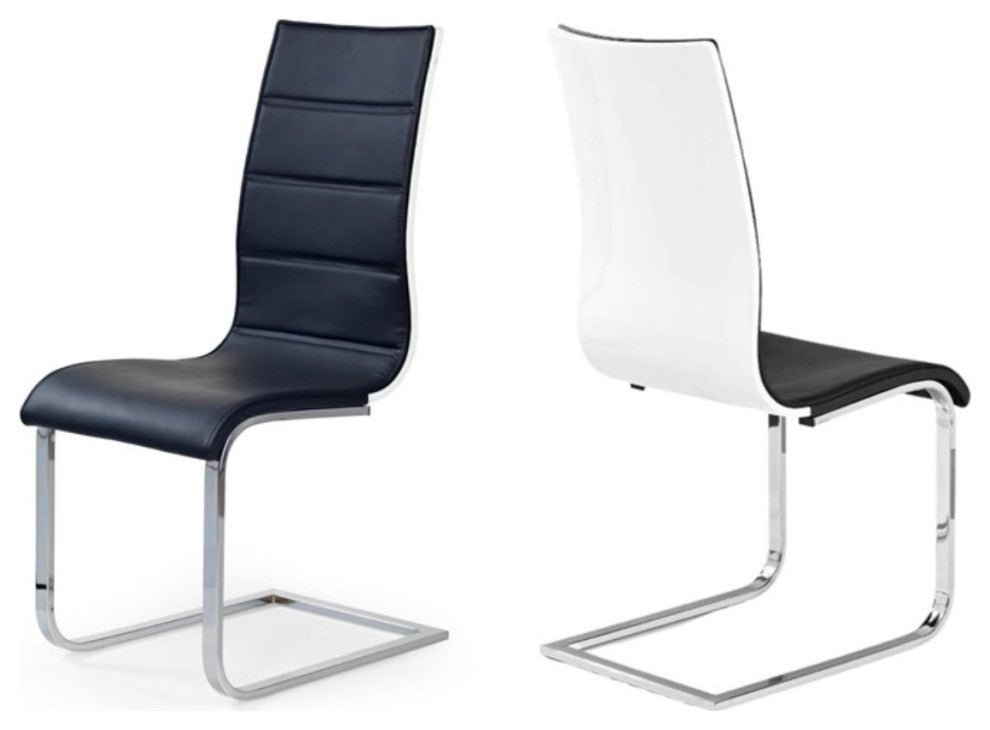 MAROSSA Dining Set, White/Black-White/Black