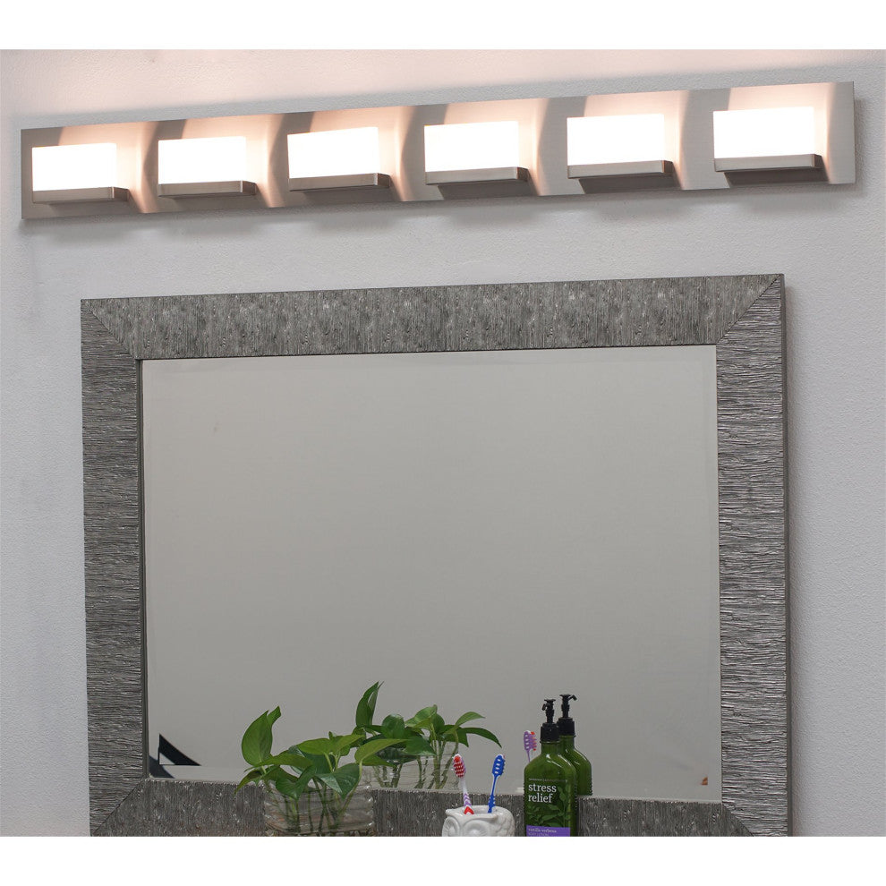Kira Home Everett 48" 60W Integrated LED Bathroom / Light, Rectangular Acrylic