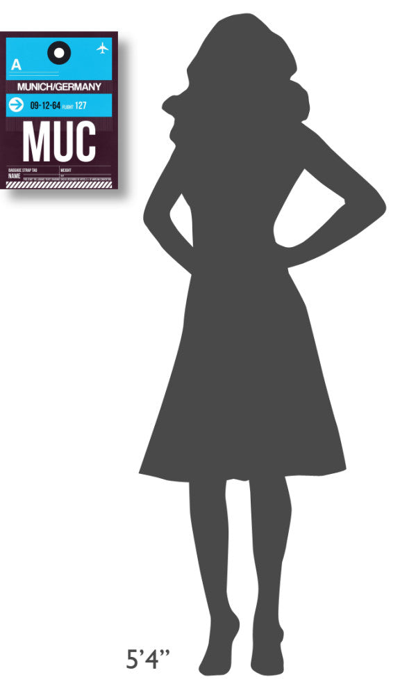 "MUC Munich Luggage Tag 1" Fine Art Print