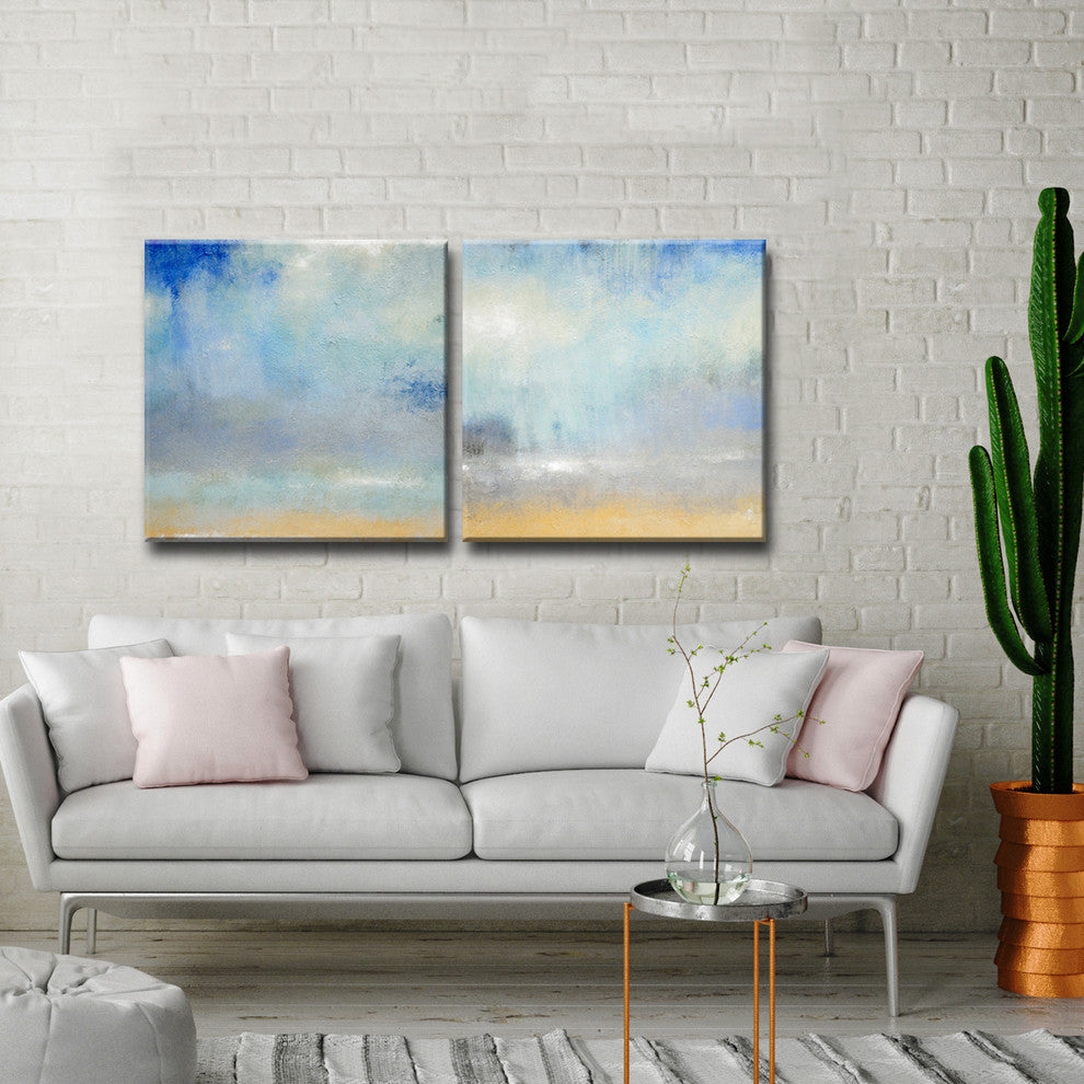 Ready2HangArt 'Coastal Downpour ' by Norman Wyatt Jr. 2 Piece Set, 20"x40"