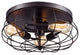 Oil Rubbed Bronze Flush Mount Ceiling Light, 3-Light