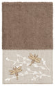Linum Home Textiles Turkish Cotton Braelyn Embellished Hand Towel, Latte