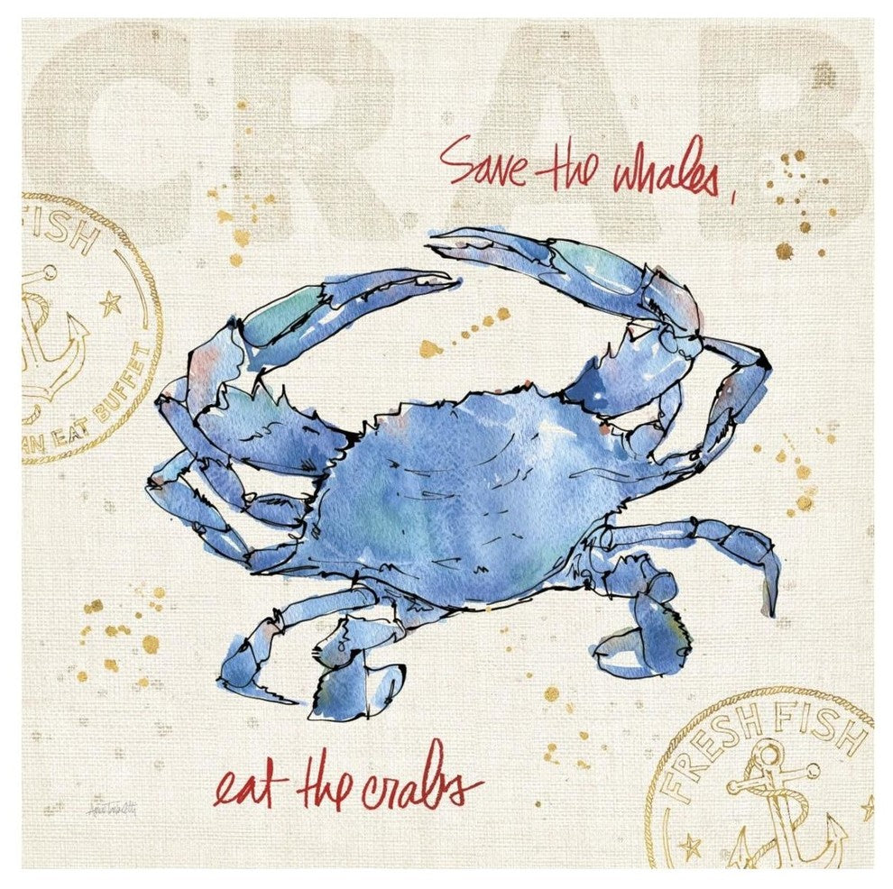 "Coastal Catch II" Digital Paper Print by Anne Tavoletti, 26"x26"