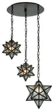 21 Wide Moravian Star 3 Light Cascading Pendant