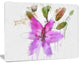 Beautiful Purple Floral Illustration, Floral Canvas Art Print, 40"x30"