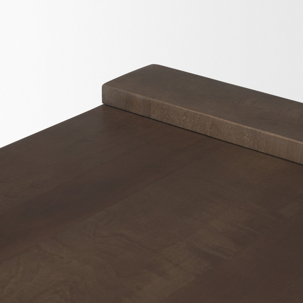 Wesson Dark Brown Wooden Rectangular Coffee Table