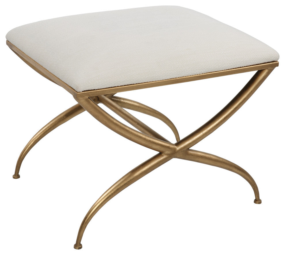 Uttermost Crossing Small White bench