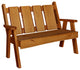 Live Edge Locust Timberland Garden Bench, Cedar Stain, 4 Foot