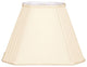 Rectangle Empire Lampshade, Pleated Cut Corners, Eggshell, 9.5"