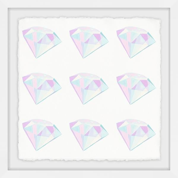 "Diamond Fantasy" Framed Painting Print, 12"x12"