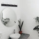 Veronica Contemporary 5 Light Matte Black Clear Metal Vanity