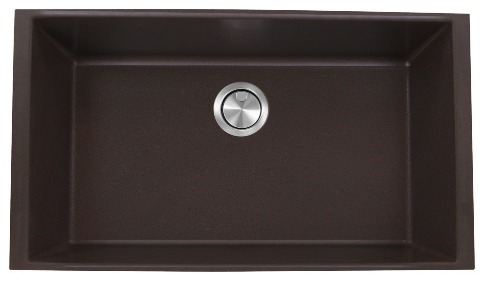 Nantucket Sinks PR3320-BR-UM 33" Granite Composite Sink, Brown