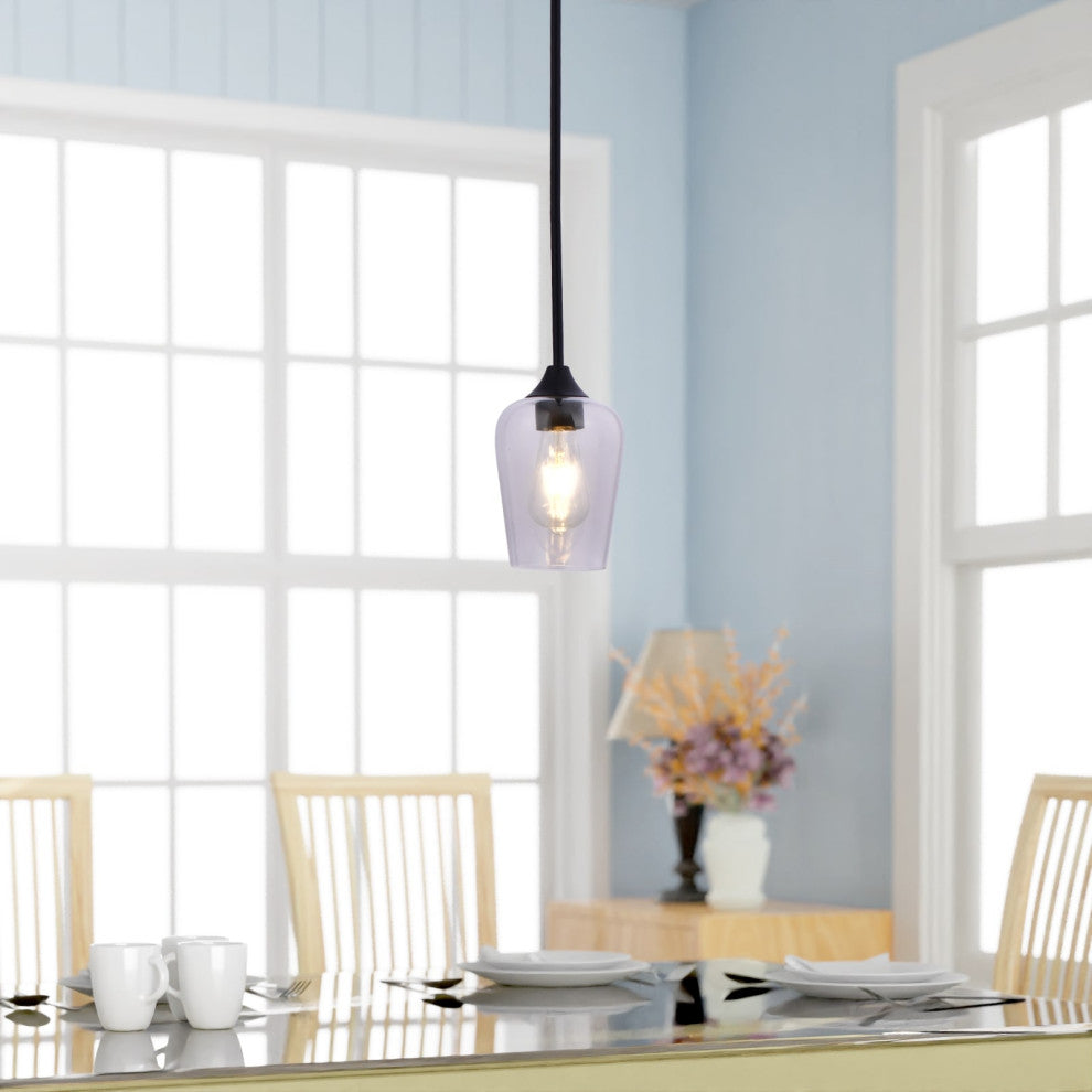 Lazzur Montauban 1 Light 5" Matte Black Pendant