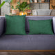 Emerald Lux Velvet Shiny Velvet Luxury Throw Pillow, Double sided 12"x20"